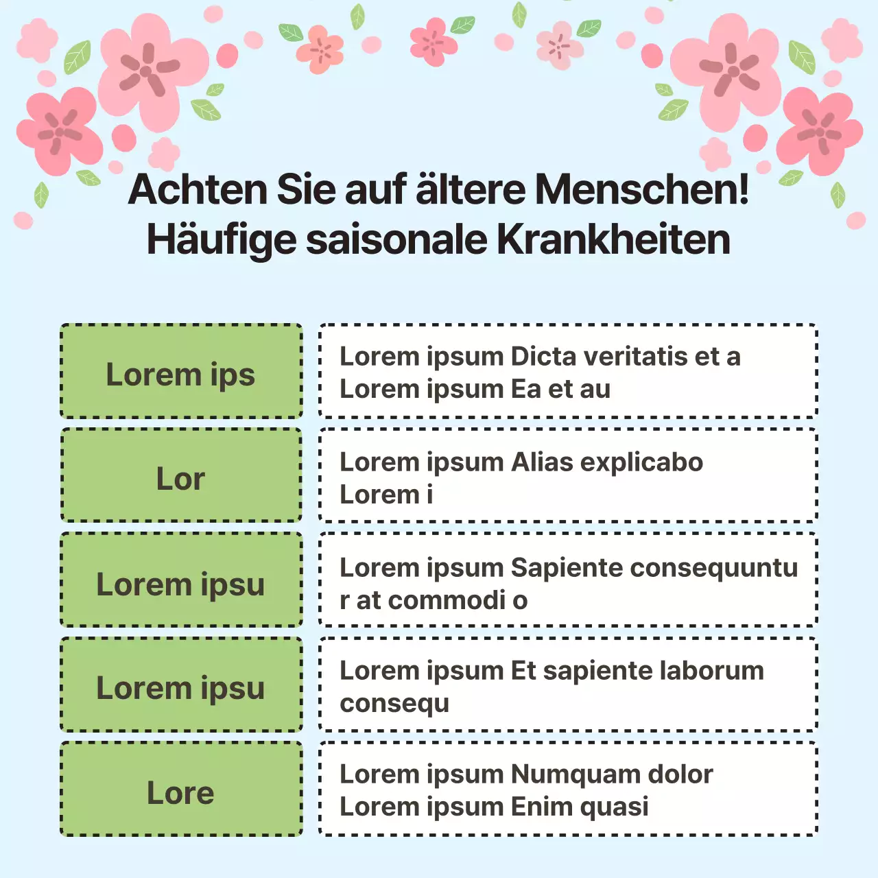 Rosa-gelber Newsletter zur Gesundheitsvorsorge für Senioren