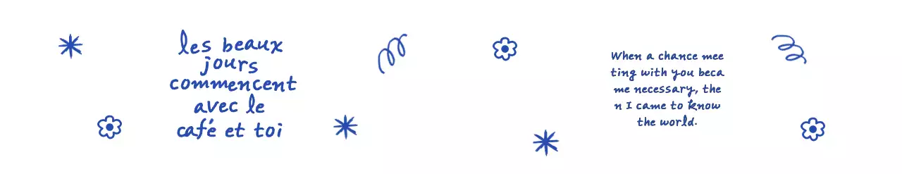 Merchandise yang terinspirasi dari gaya vintage dengan tulisan tangan dan karya seni yang digambar tangan