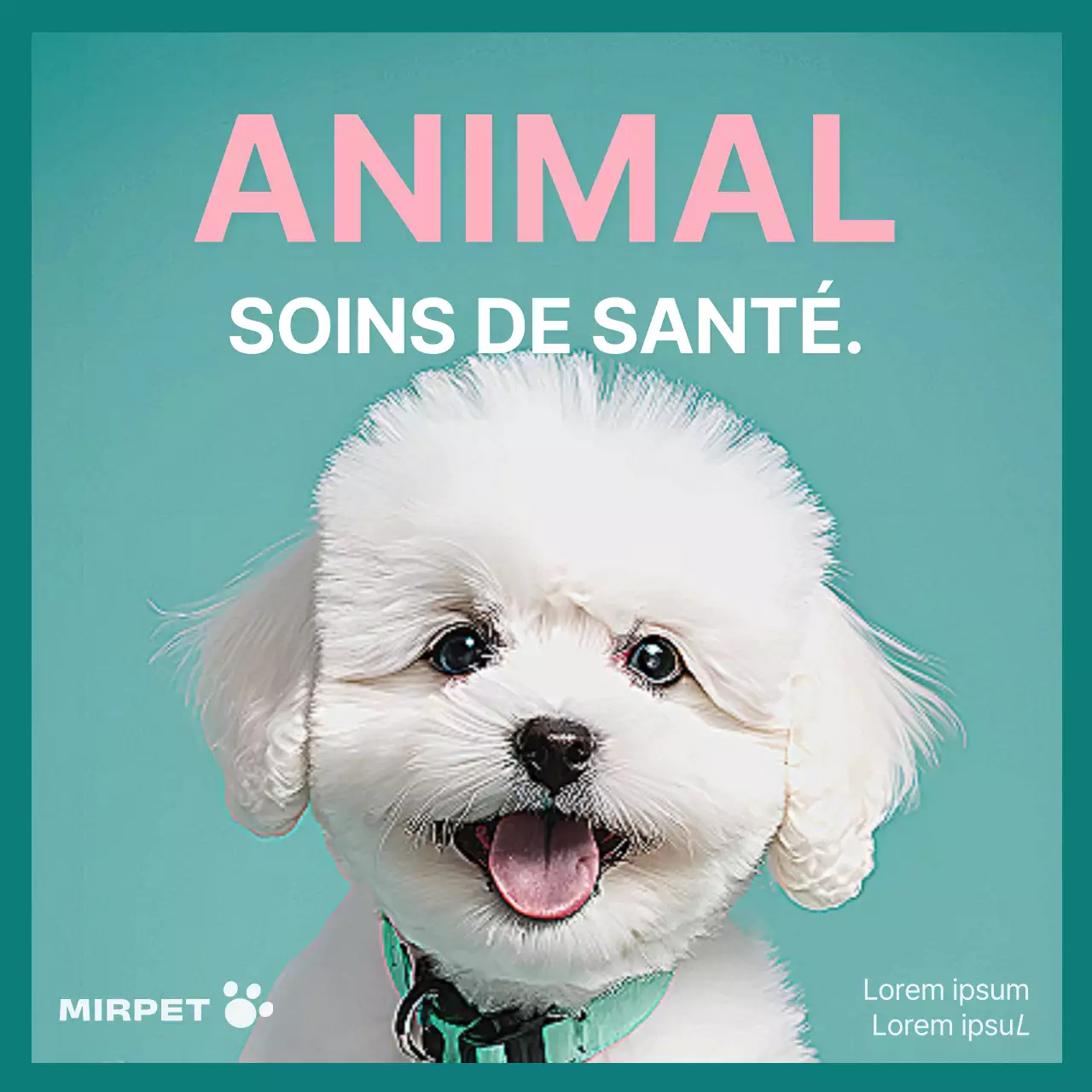 Promouvoir la santé des animaux de compagnie en rose et menthe