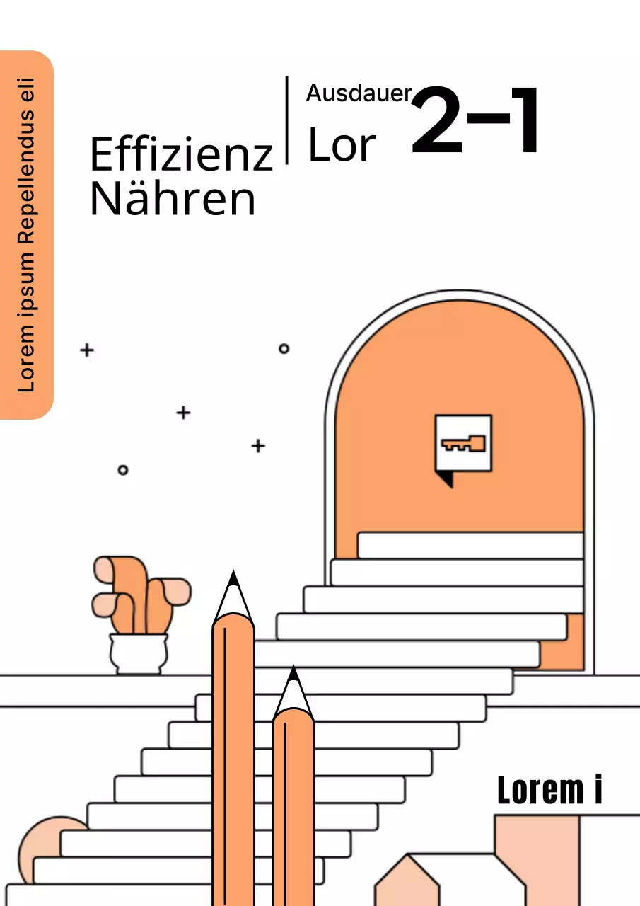 Ein niedliches orange-schwarzes High-School-Fragenbuch