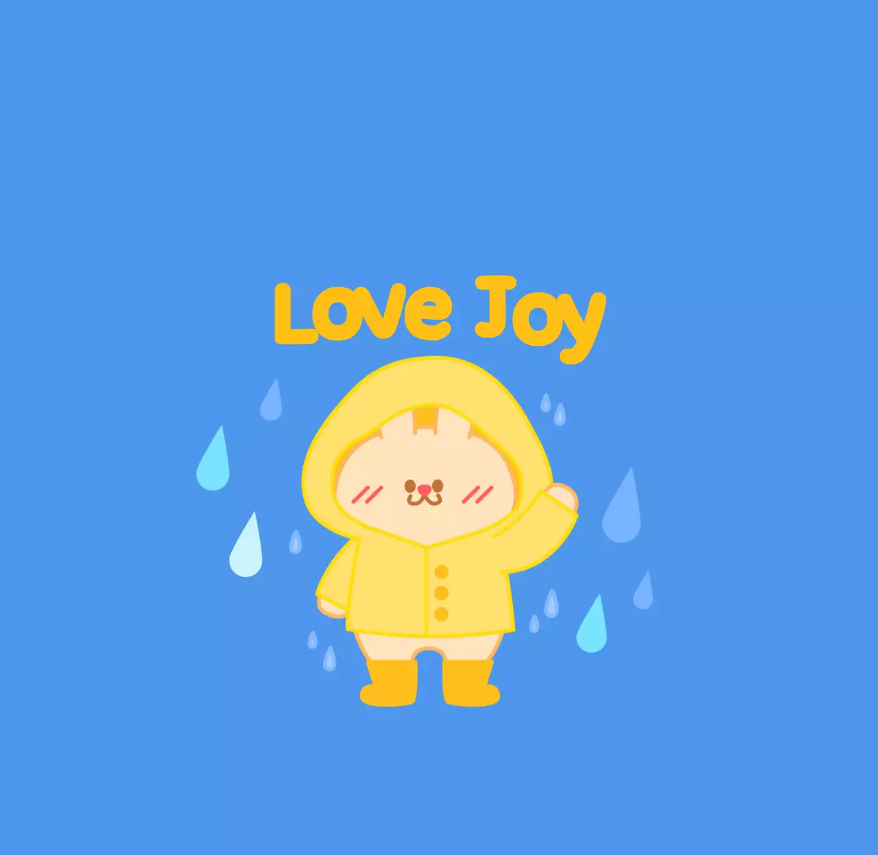 Merchandise with cute character illustrations