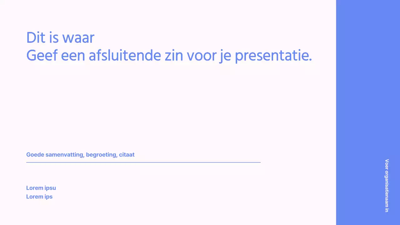 Eenvoudige bedrijfspresentatie in blauw en roze