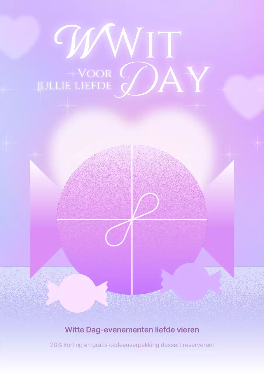 Kleurverloop Witte dag korting flyer in paars