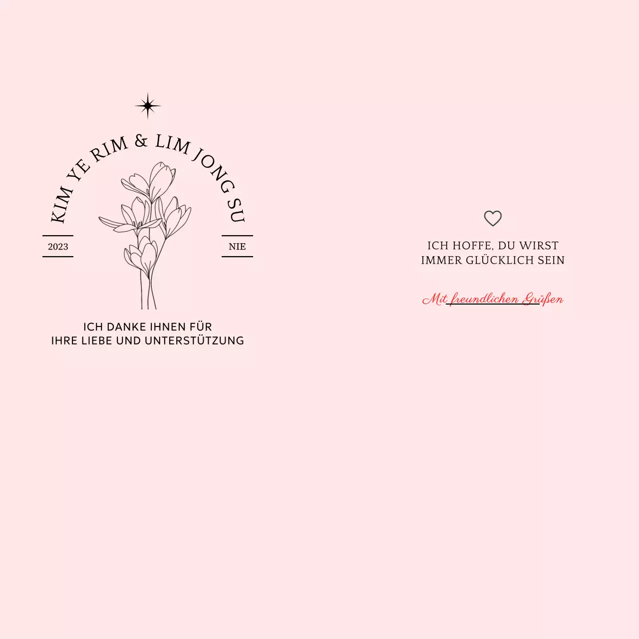 Hochzeitsgeschenke mit Typografie und floralen Illustrationen gestalten