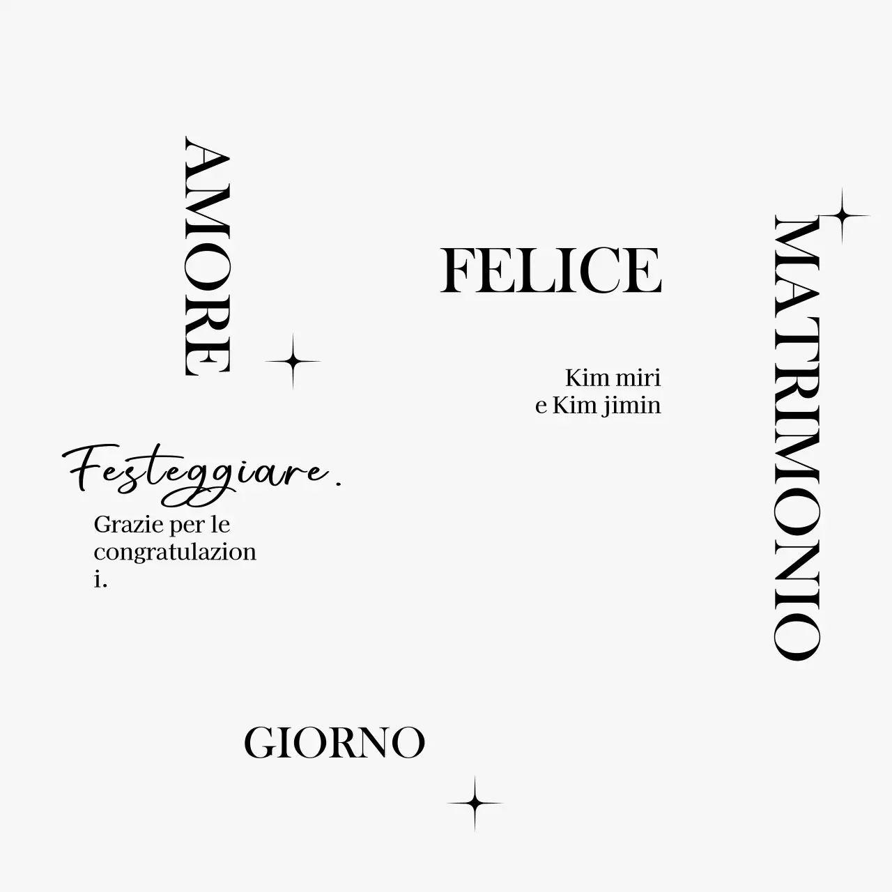 Una celebrazione di matrimonio di classe con illustrazioni a linee cerchiate e brillantini