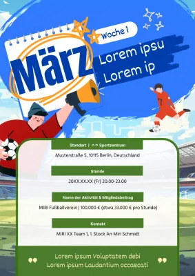 Ankündigung des Green and Blue Basics Soccer Club