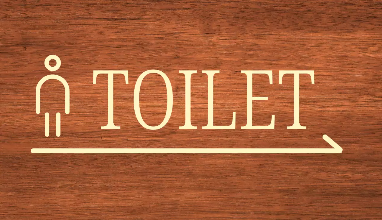 ベージュ 男 アイコン トイレの位置案内