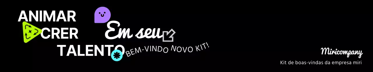 Kit de boas-vindas para empresas com conceitos tipográficos
