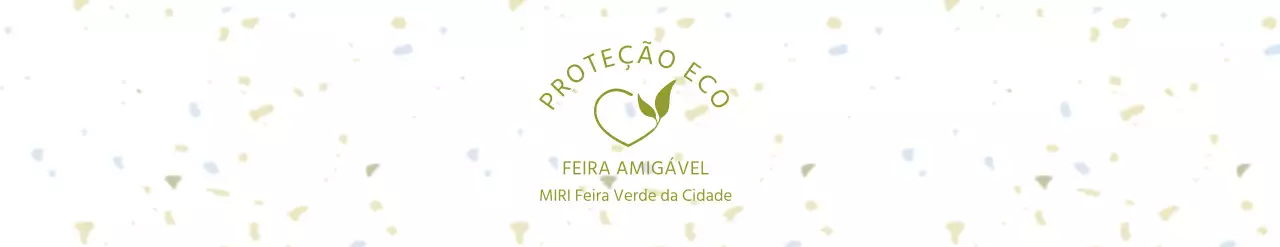 Conceito de feira ecológica com um padrão de pontos verdes