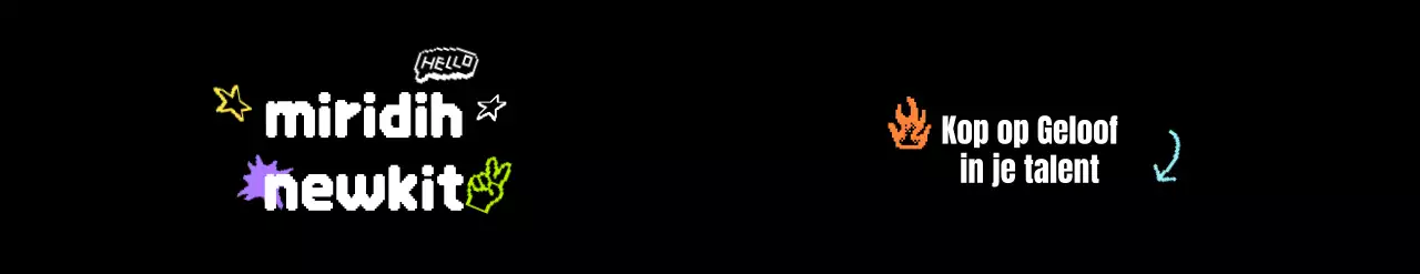 Welkomstpakket met hip pixel art concept