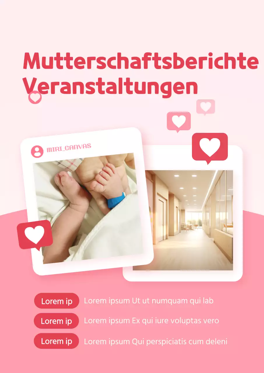 Werben Sie für Ihre postnatale Veranstaltung in Rosa