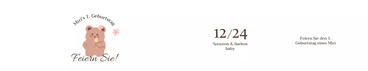 Zeichnung eines Bären mit Blumen und eines Steinfestes mit Blumenmustern