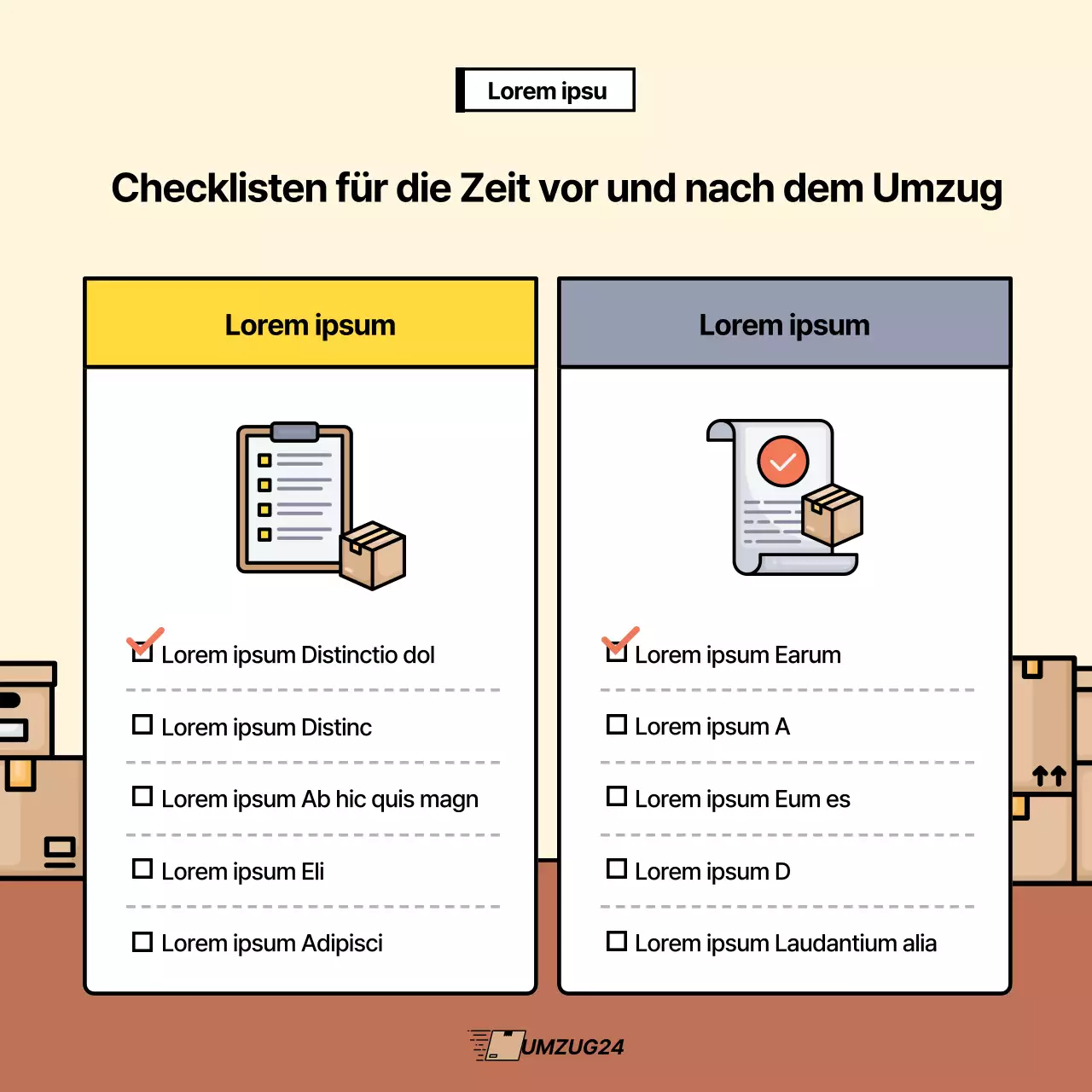 Werben Sie für Ihr Unternehmen für elfenbeinfarbene und braune Verpackungen