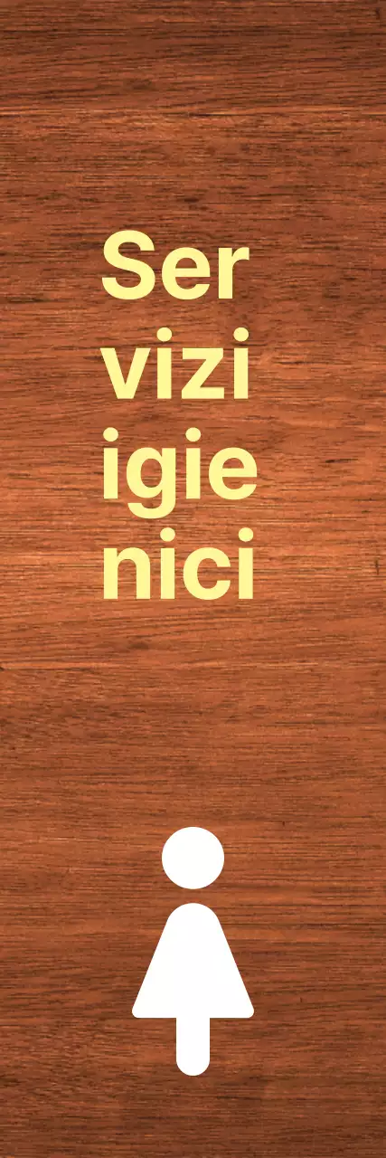 Marcatura della toilette a punta gialla e bianca