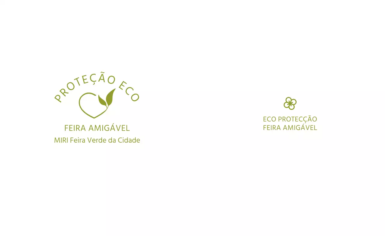 Conceito de feira ecológica com o logótipo da Linha Verde