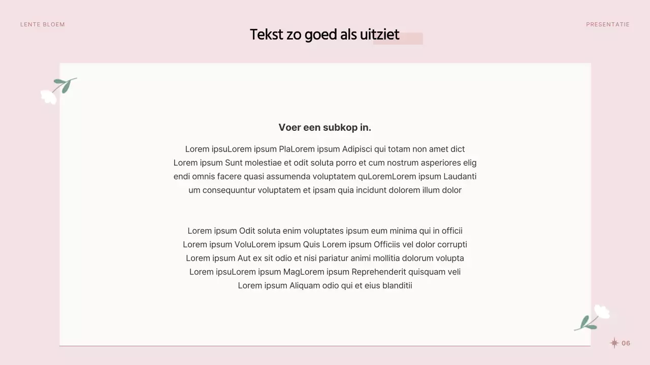 Mooie voorjaarsbloemen in roze en witte presentatie