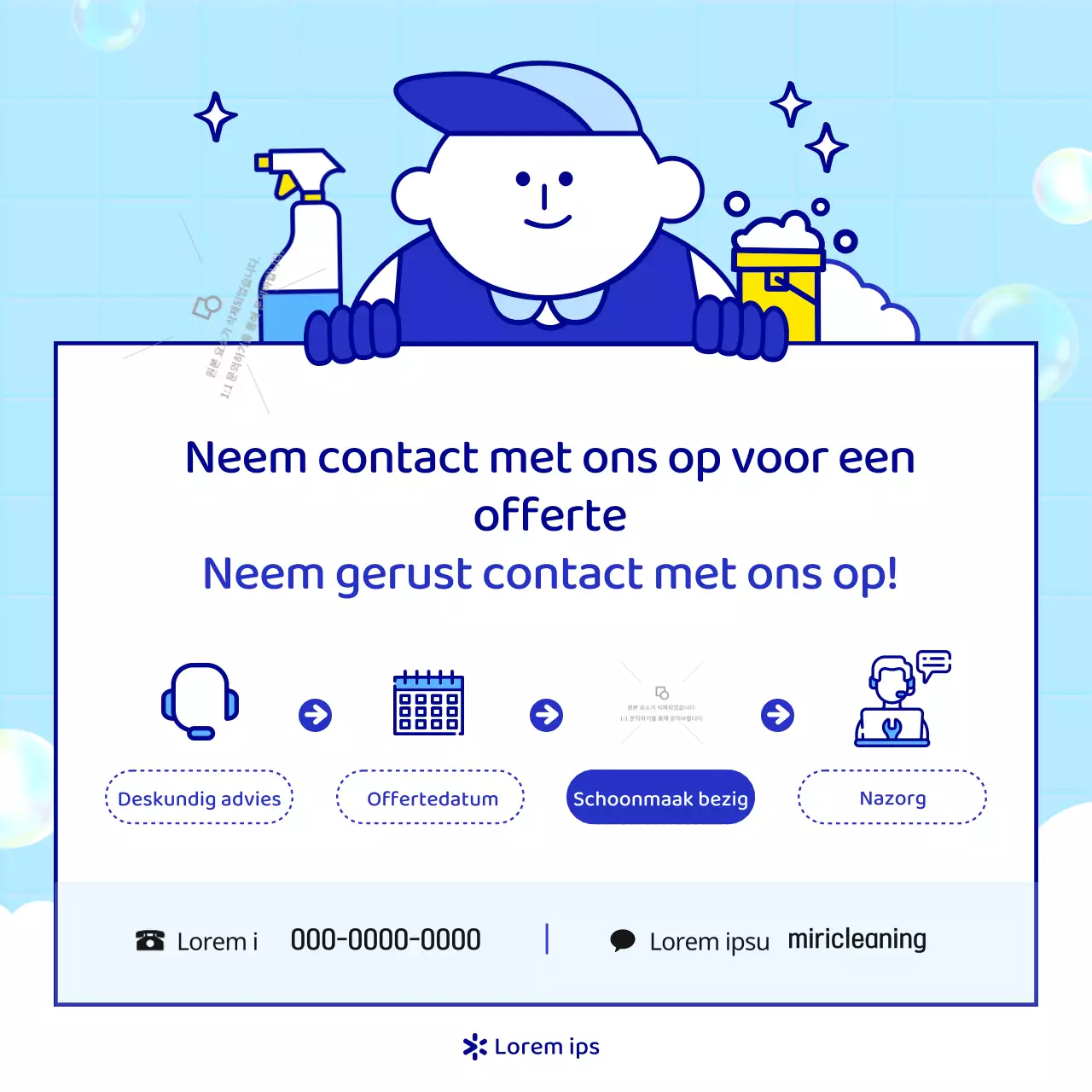 Blue's Eenvoudige Move-In Move-Out Schoonmaak Promoot je schoonmaakbedrijf