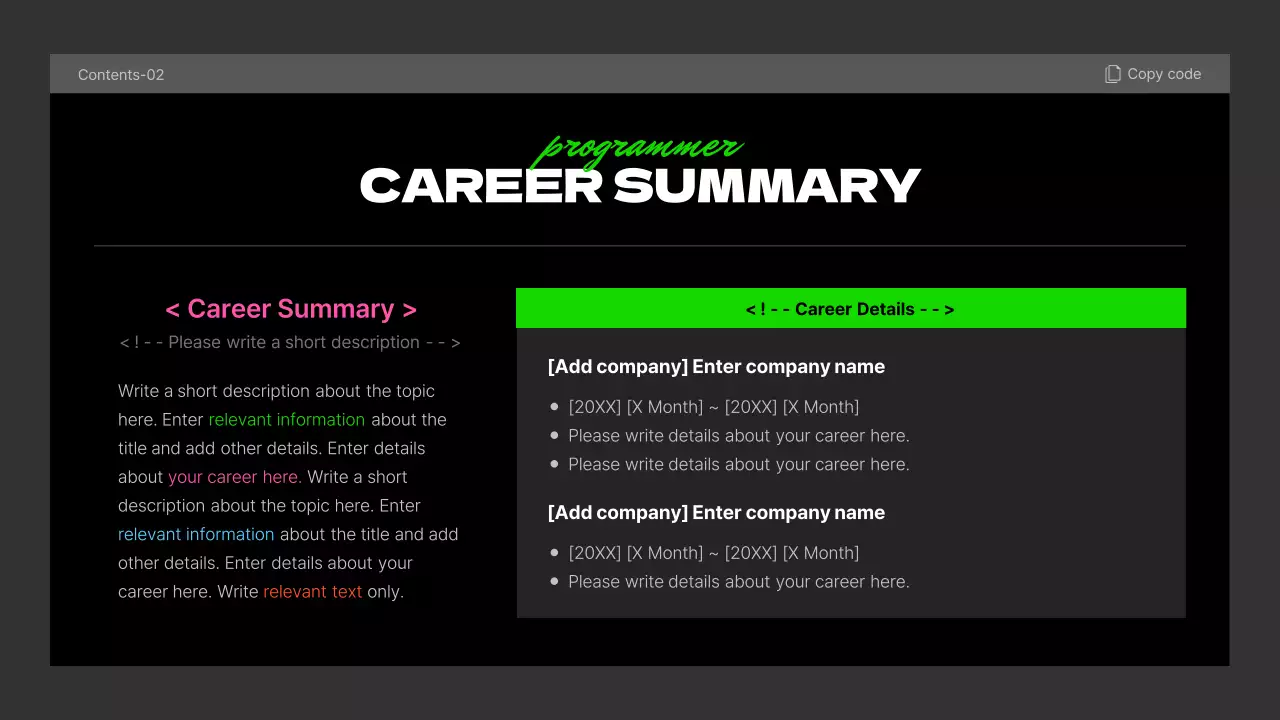 Green Modern Programmer 포트폴리오 프레젠테이션