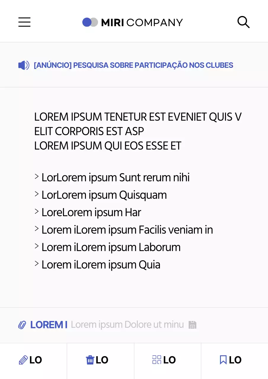 Anúncio simples de clube azul e branco