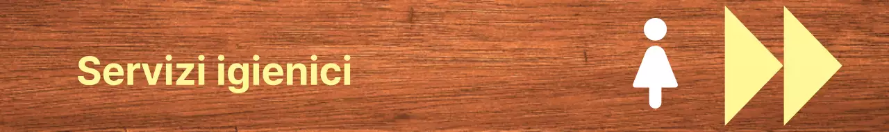 Marcatura della toilette a punta gialla e bianca