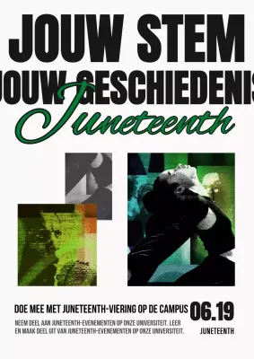 Promoot je universiteitsevenement in groen en wit