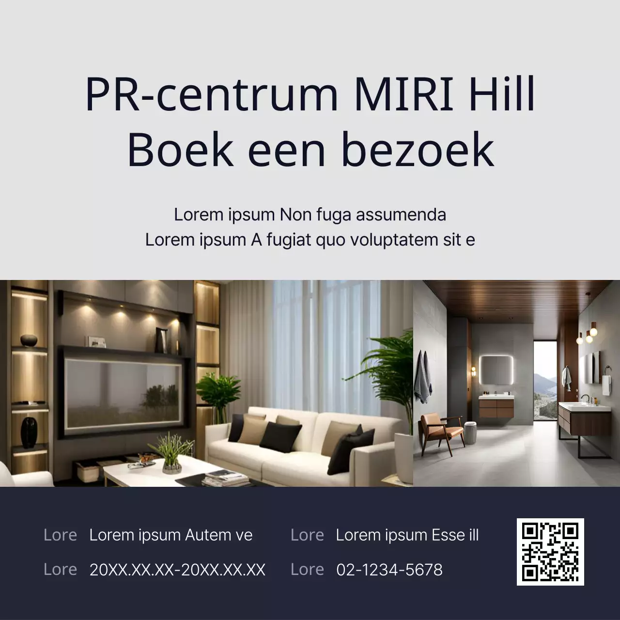 Bevorder bezoeken aan de marineblauwe moderne modelwoning