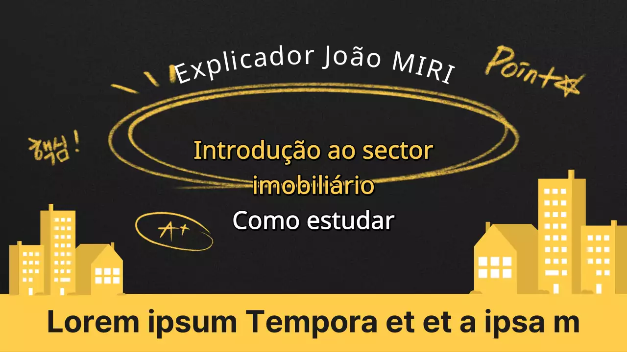 Capa do curso de Introdução ao sector imobiliário realçada a amarelo e preto