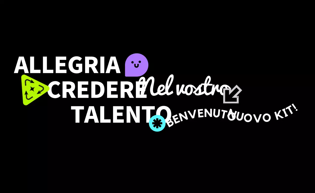 Kit di benvenuto aziendale con concetti tipografici