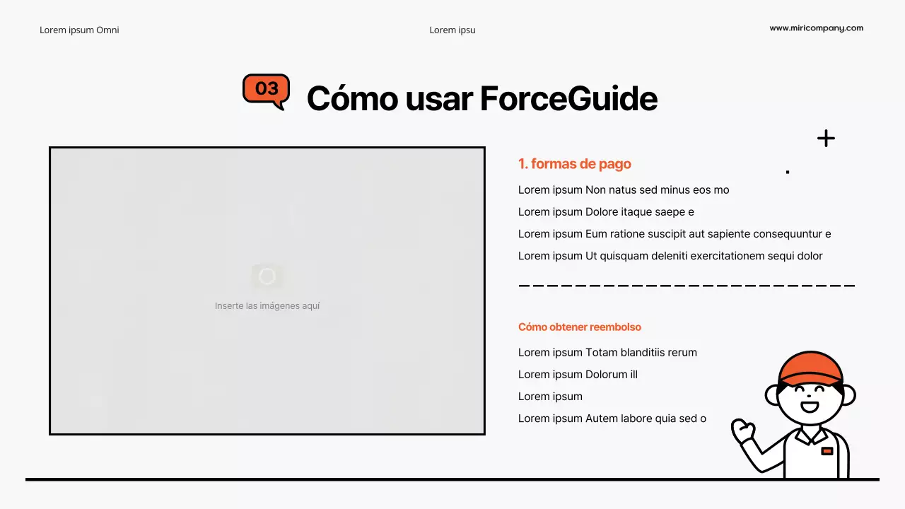 Guía manual sencilla de trabajo a tiempo parcial de color amarillo y naranja