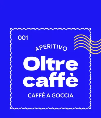 Merce semplice da bar con testo curvo e onde gialle