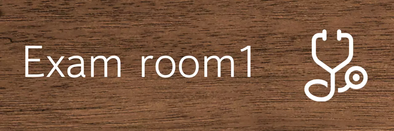 Guide to the dark background white text hospital icon