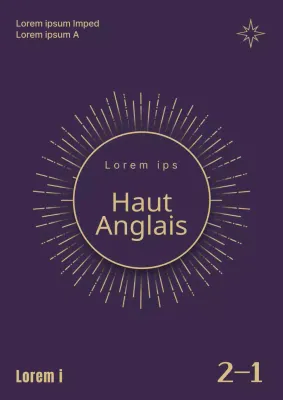 Livre de questions de lycée de classe en violet et or