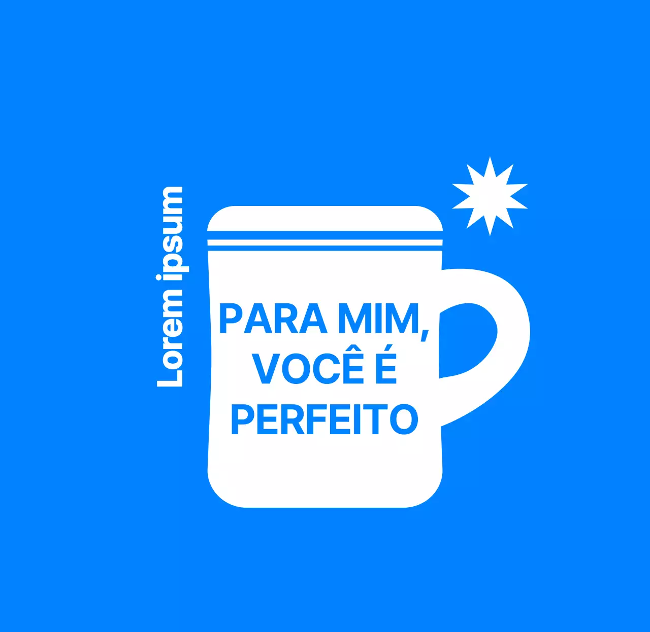 Design de artigos de papelaria com uma ilustração de uma chávena