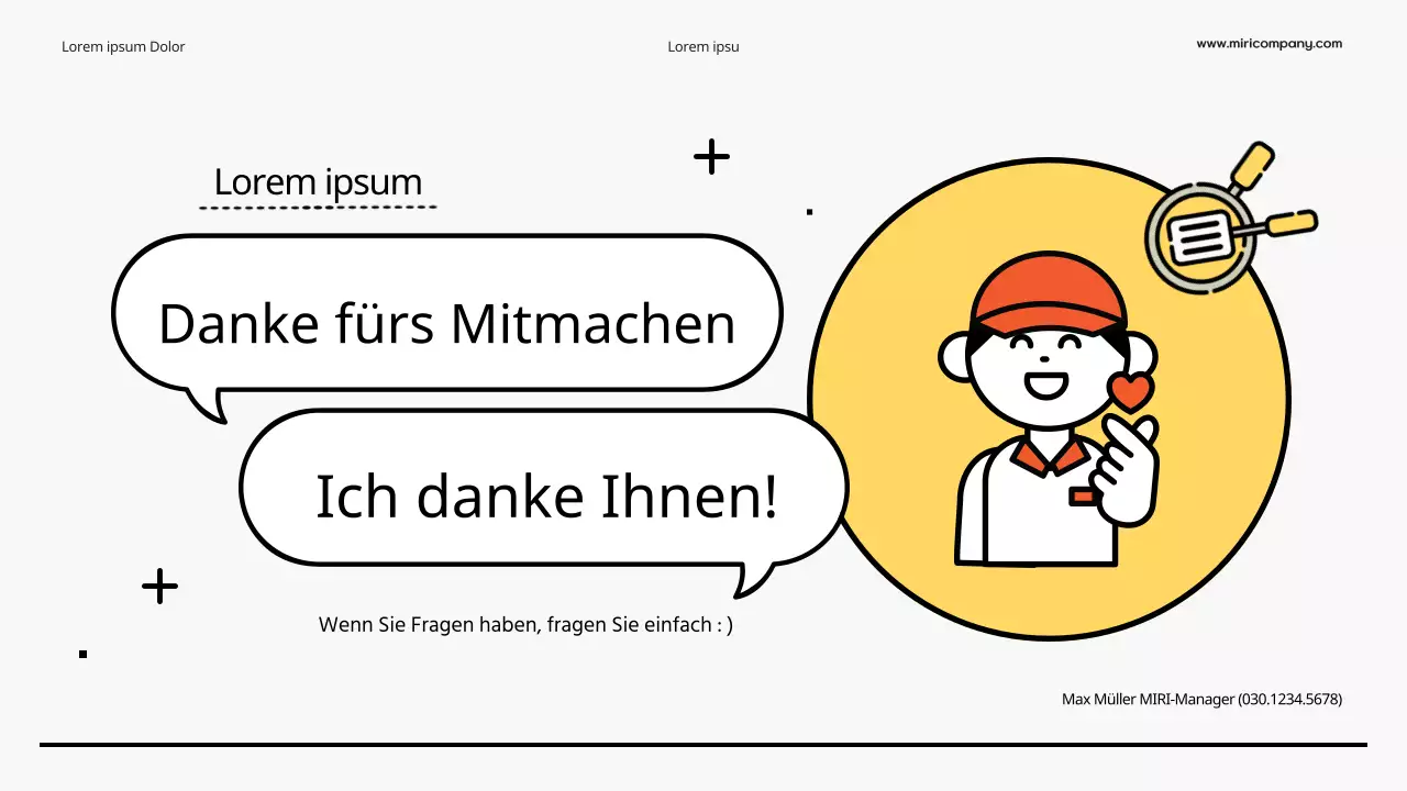 Einfacher gelber und oranger Leitfaden für Teilzeitarbeit