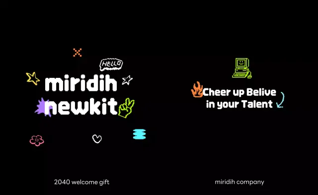 Perlengkapan selamat datang dengan konsep seni piksel yang trendi