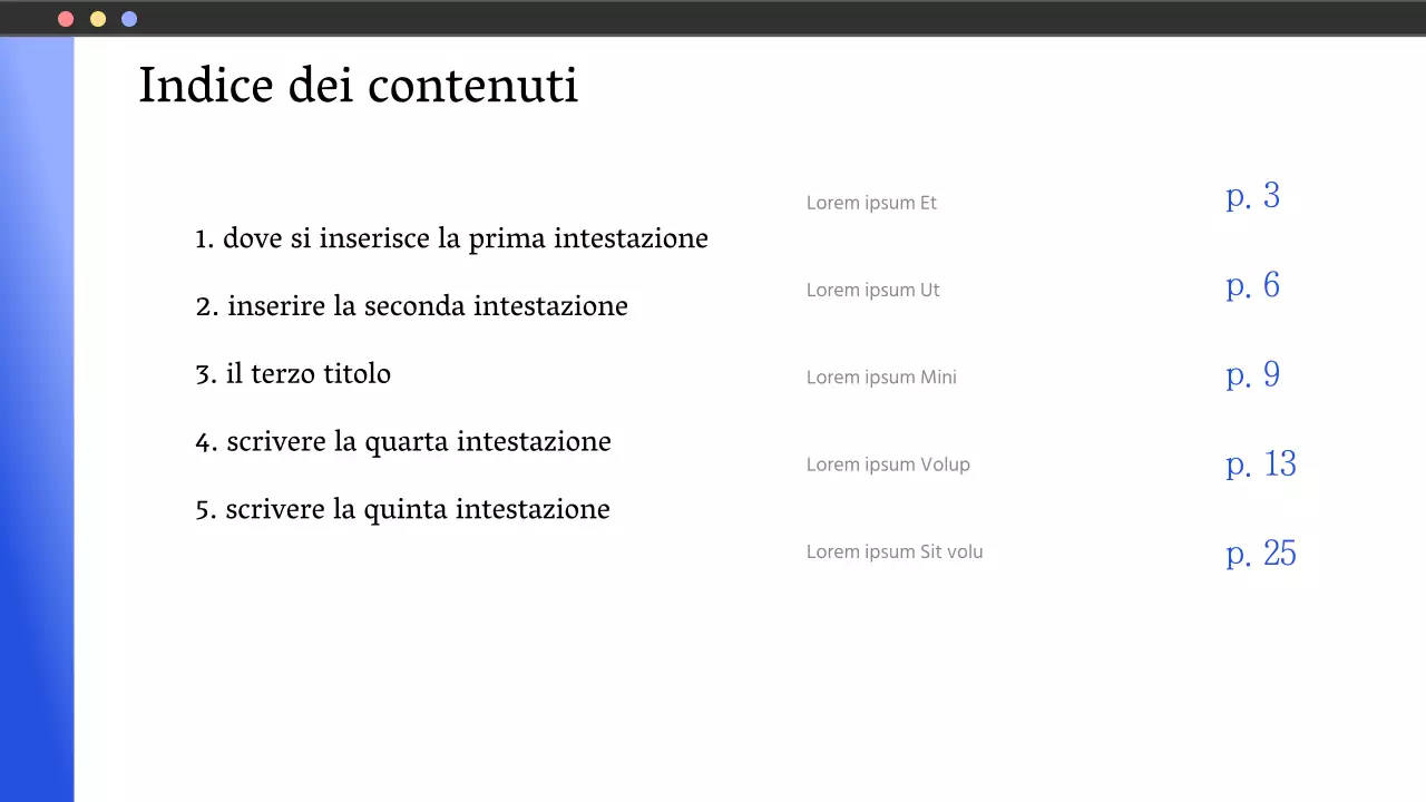 Rapporti semplici in bianco e blu per il settore pubblico