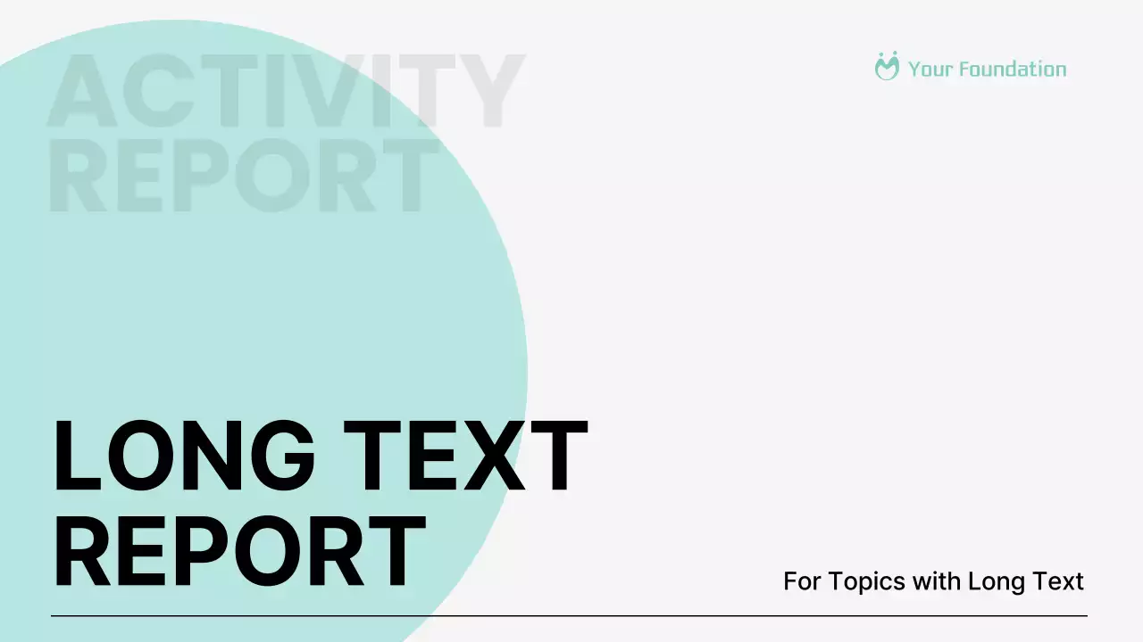 Mint Modern Activity Report Document Presentation