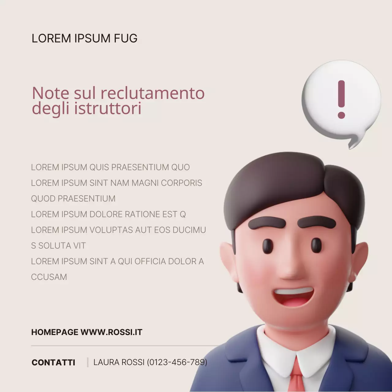 Un semplice avviso di reclutamento di tutor in marrone e beige