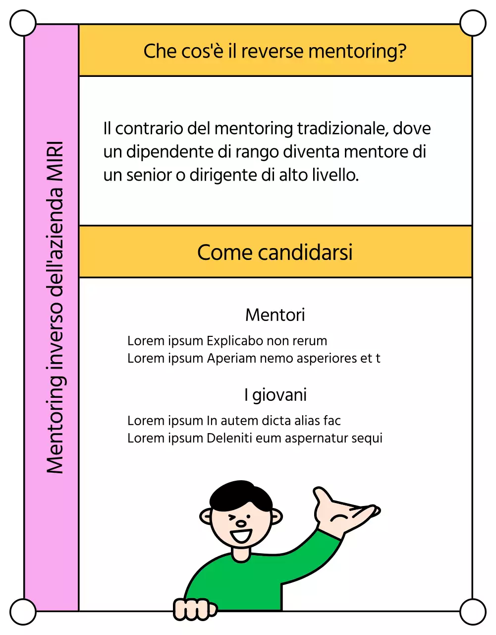 Giallo e verde, i post dei mentori interni di tendenza