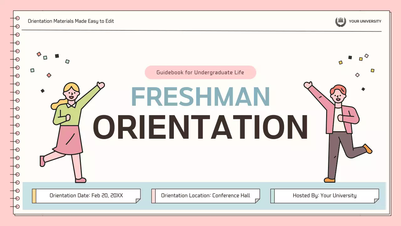 Pink Simple Orientation Guide Presentation
