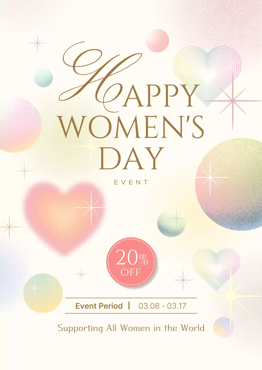 Beige Elegant Women's Day Promotion Poster