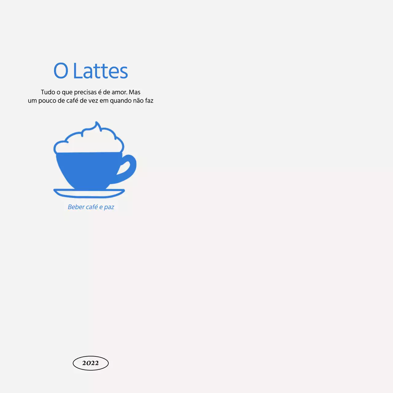 Design calmo de café com ilustrações de café com leite