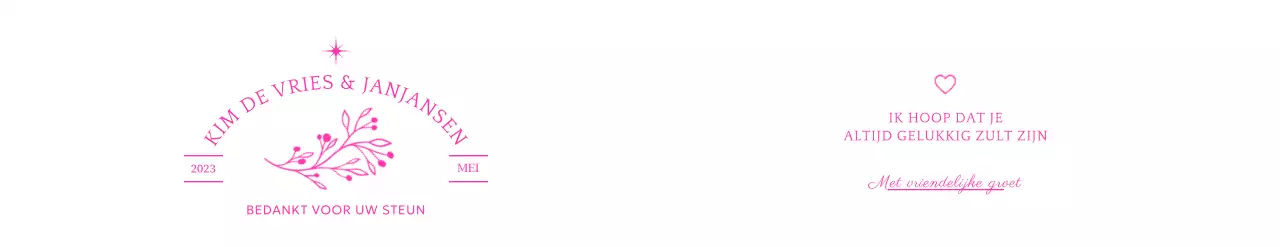 Ontwerp huwelijksgeschenken met typografie en bloemenillustraties