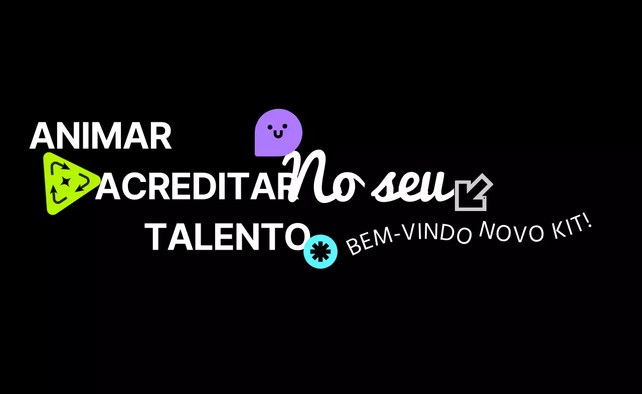 Kit de boas-vindas para empresas com conceitos tipográficos