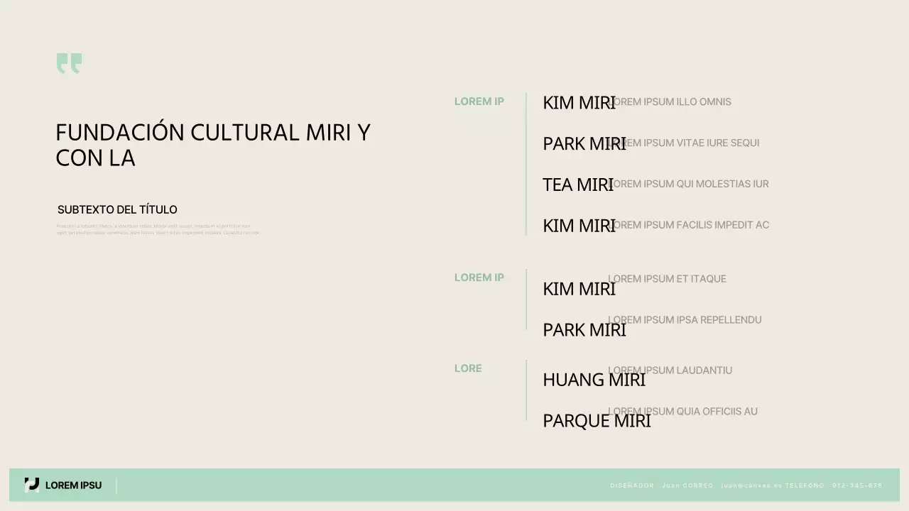 Un sencillo informe de actividad pública en chartreuse y beige