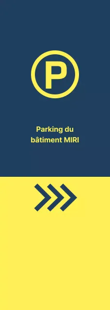 Emplacements de stationnement jaune indigo