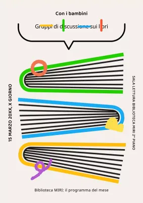 Un appello per discussioni di lettura geometrica in chartreuse e azzurro