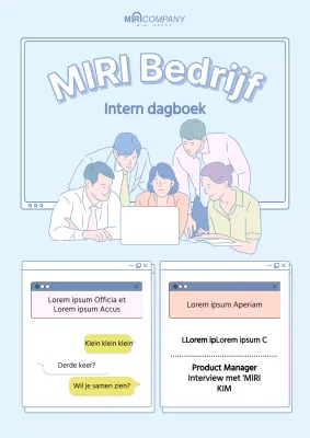 Een leuke bedrijfsaankondiging in lichtblauw