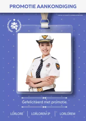 Een eenvoudige blauw-witte wenskaart