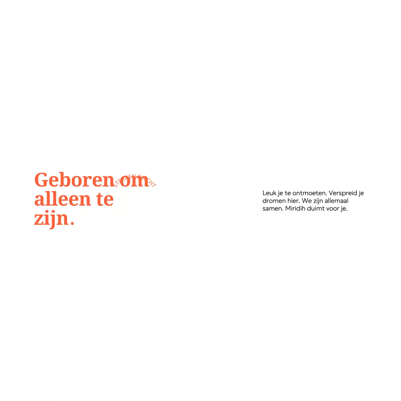 Op vintage geïnspireerde welkomstkit met rode schreef en gebogen tekst